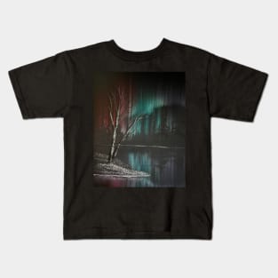 Red Green and Blue Northern Lights Kids T-Shirt